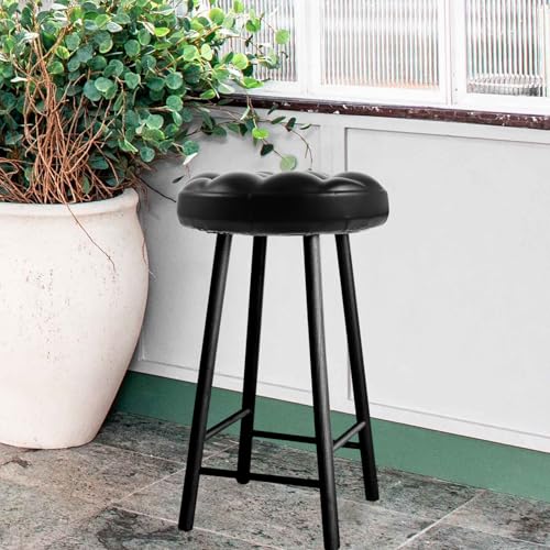 Coussin de tabouret de bar rond en mousse PU assise bois