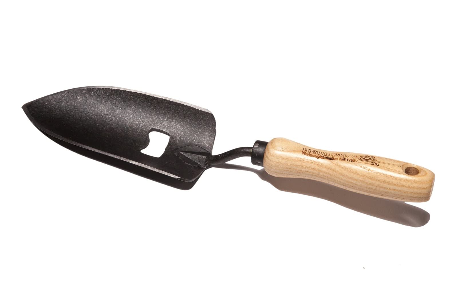 Pflanzenkelle geschmiedet - mit Flaschenöffner und Eschen-Griff 14 cm - Krumpholz Gartengerät