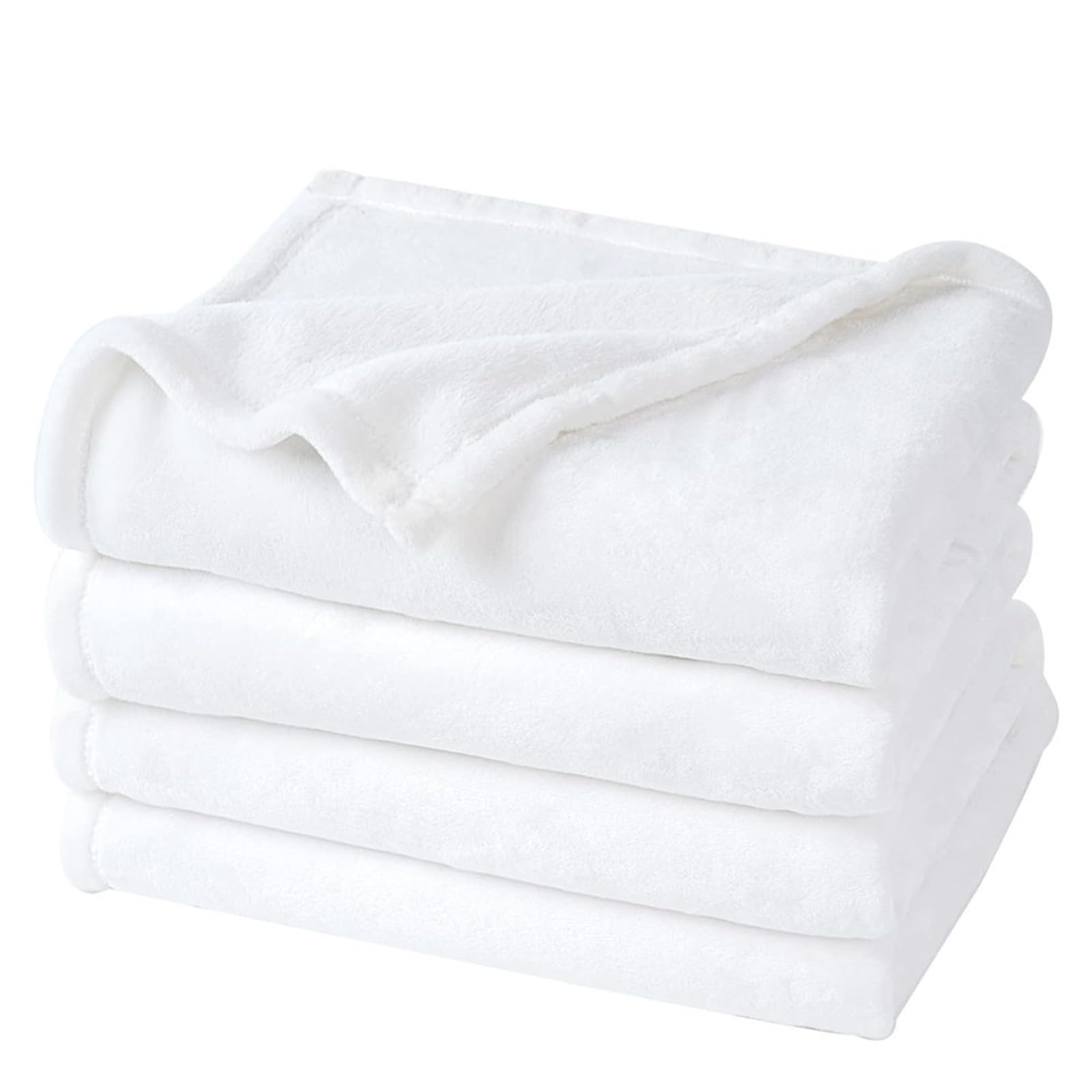 Highdi Mantas para Sofá Invierno, Color Sólido Suave Manta Sofa Cálida Mullida Caliente Manta Cama Colcha Multiusos para Sofas, Sala de Estar (Blanco,150x200cm)