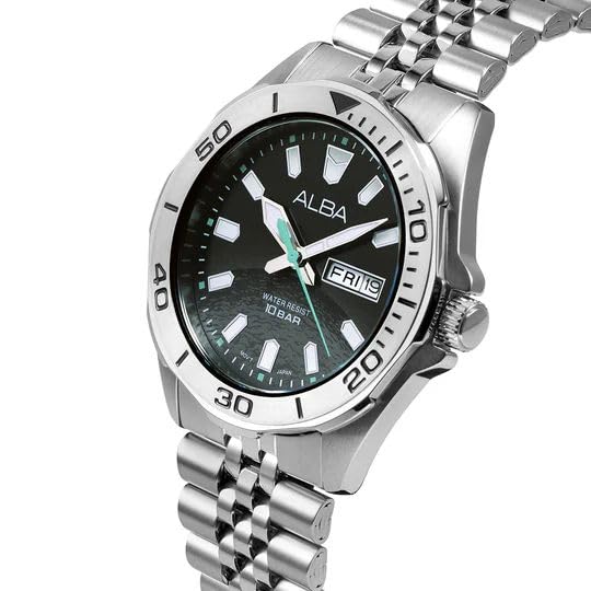 Image of Alba AV3575X1 Planet Mercury Inspired Dial Watch for Men's