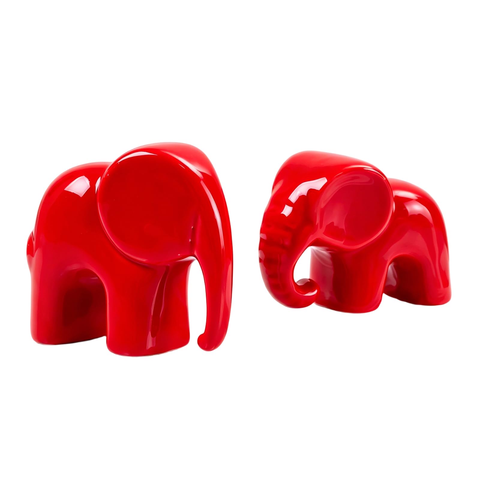 Msioytog Ceramic Elephant Figurines Elephant Statues Animal Sculptures Collectible Figurines Ornament Desk Decorations for Home Statues Home Decors