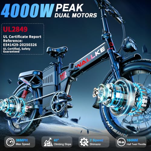 Wallke H9 AWD Dual Motor 4000W Ebike