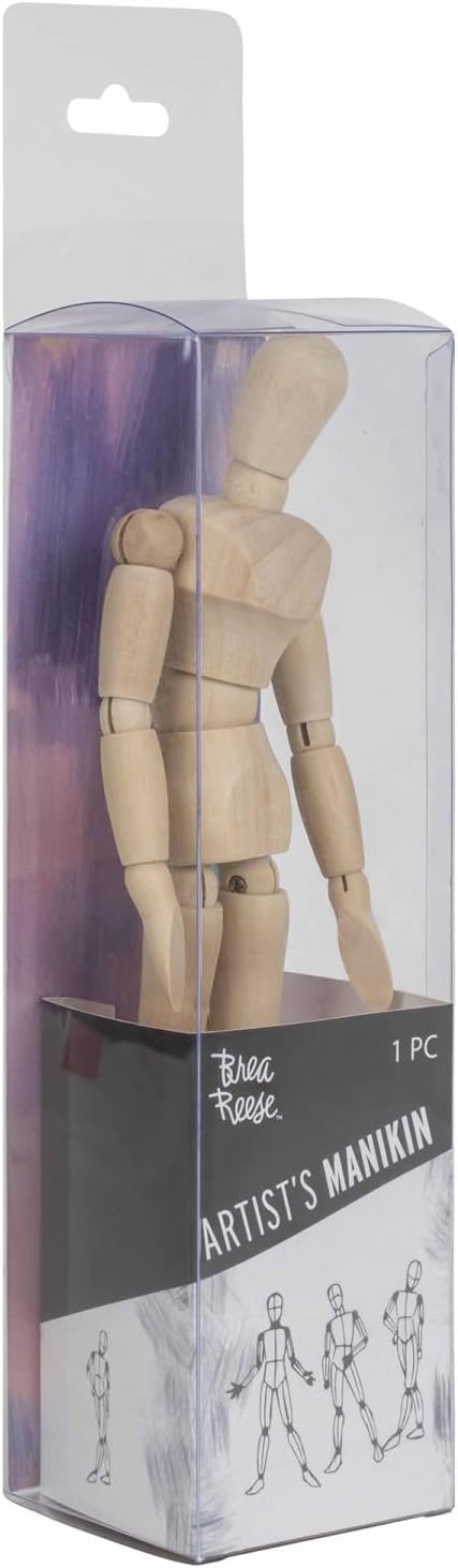 Maniquí de artista de madera Brea Reese articulado para dibujo miniatura 5