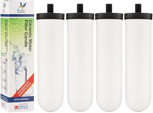 Miniatura 5 de British Berkefeld Doulton 8674 - Vela de filtro de cerámica ultra esterasil para sistema de filtro de agua por gravedad de encimera, montaje corto,