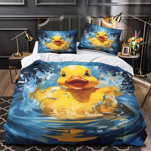 Linge de lit simple 135x200 imprimé 3D avec fermeture éclair douce - 2