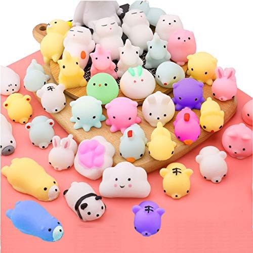 EVERICH TOY Stress Relief Toys Mochi Animals Squishy Toy Birthday Party Favors for Kids Mini Kawaii Squishies Animals Squeeze Toys