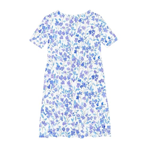 Summer Dresses for Girls Floral Boho Cozy Dress Sunflower Graphic Print Cute Dress Short Sleeve Swing Flutter Dress3