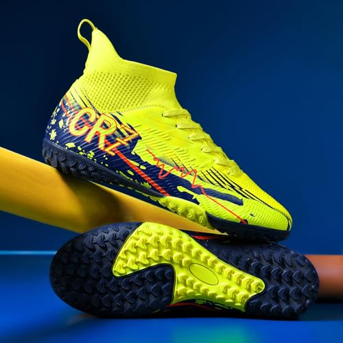 Image of Soccer Cleats for Mens Womens Indoor Turf Soccer Shoes Youth AG TF Training Football Boots Unisex