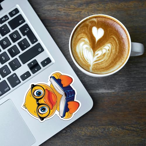 Image of Rubber Duck Sticker 8 Pcs (Large Size) Vinyl Stickers Laptop Waterproof Decal for Car Bumper Water Bottle Notebook Luggage Window Funny Party Birthday Decorations - Size 4 Inches
