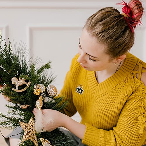 MADISON TYLER Christmas Dachshund Pin Brooch for Backpacks | Cute Gold Pave Rhinestone Dachshund Dog Pin | Pins Aesthetic Holiday Gifts for Friends and Kids.3