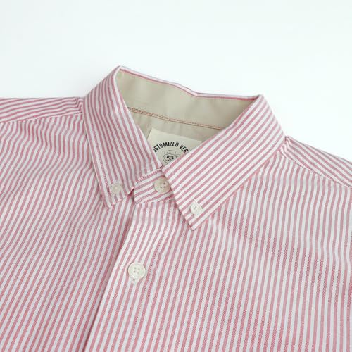 Image of Dubinik Mens Short Sleeve Button Down Shirts Soft Breathable Summer Vintage Regular Fit Lightweight Men's Casual Shirt