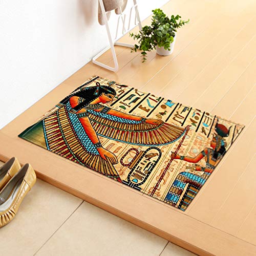 Grandes Alfombras De La Zona De Salón Comedor, Dormitorio Interior Antideslizante Alfombras Alfombras Decoracion, Vintage Cartoon Alas Egipcio Moderno Imprimir