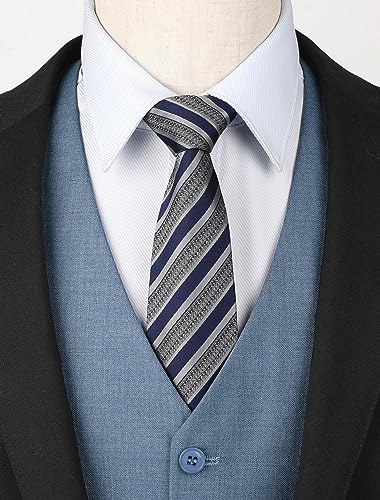 Image of Enlision Men's Suit Vest Business Formal Dress Waistcoat Solid Color Vest for Suit or Tuxedo