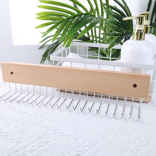 Mcpinky HMC0471 Belt Hanger Wall Mounted, 360°Rotating Tie Rack White Belt Organizer Max 20 Storage thumb #5