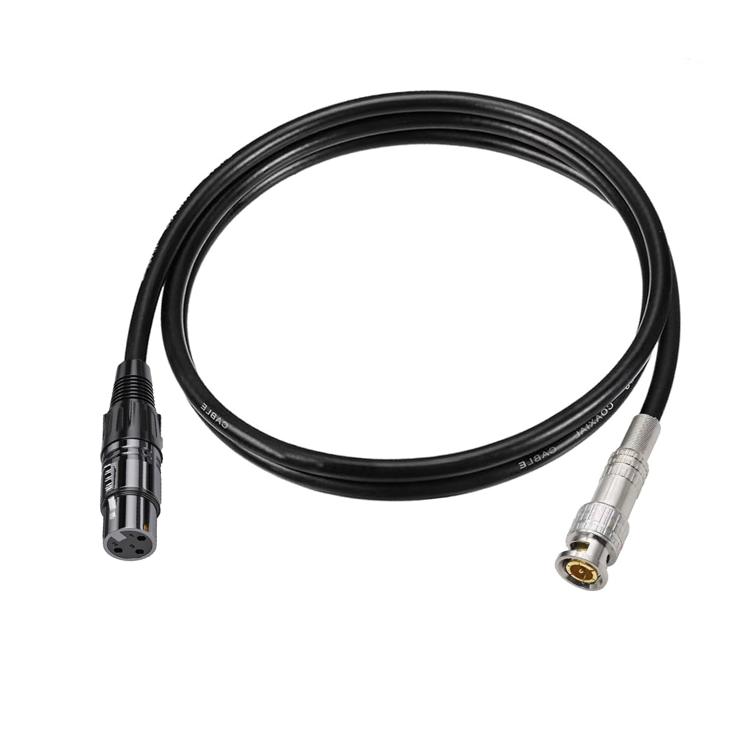 BNC-Stecker auf XLR-Buchse, Adapter-Patchkabel, 1 m