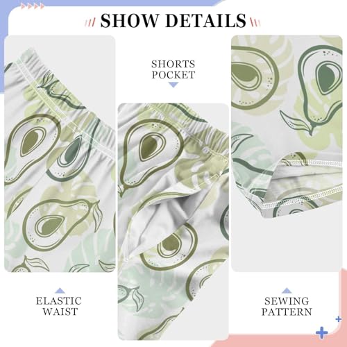 ZZKKO Avocado Tropical Leaves Boys Pants for Kids Jogger Pants with Pockets S-XL4