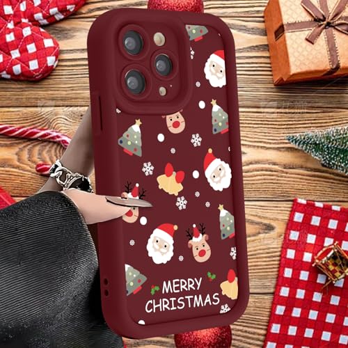 Coque de téléphone Merry Christmas iPhone 16 Pro, cadeau idéal motif Père Noël