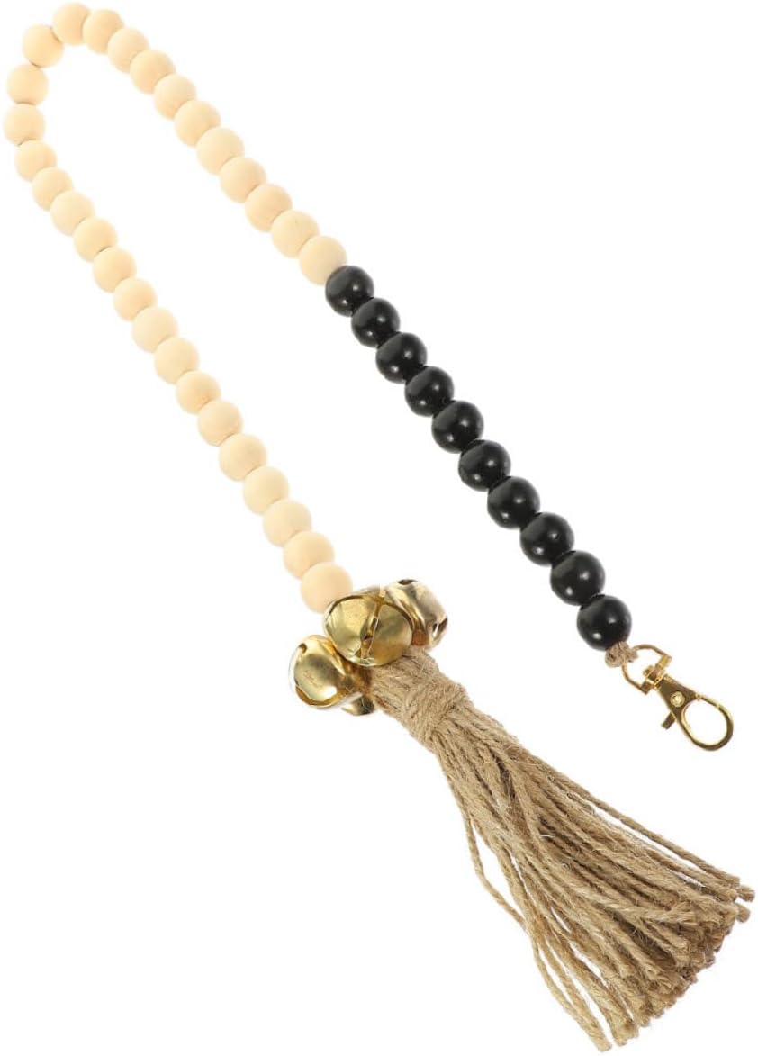 Sosoport Hanging Dog Doorbell Beaded Design for Easy Training Rustic Pet Accessory for Door Knob for Use