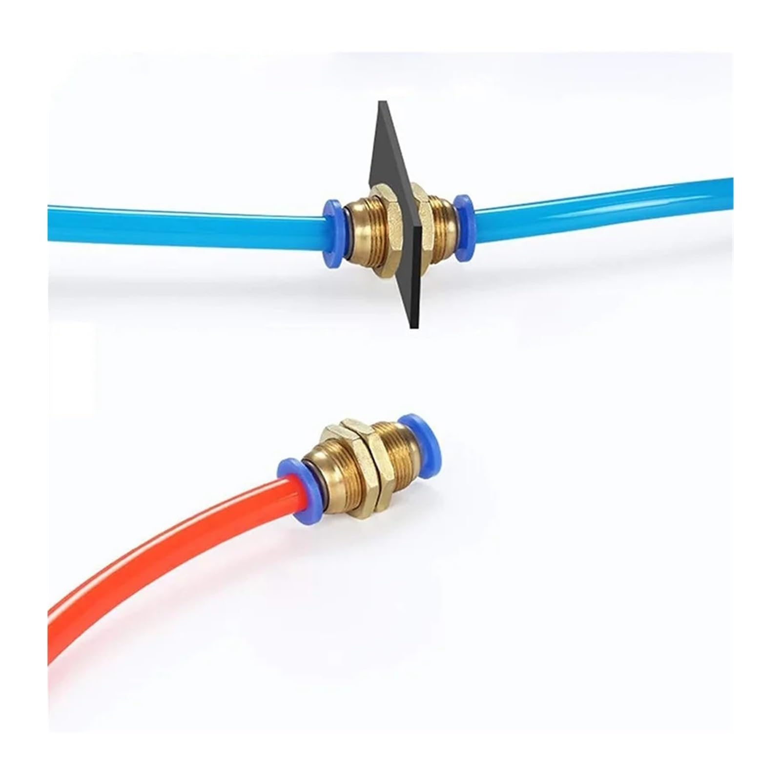 Raccordo rapido in ottone for tubo flessibile dritto PM Air Pneumatic da 4 mm a 12 mm di diametro esterno, con attacco rapido a pressione One Touch nel connettore del gas(PM10,10pcs)