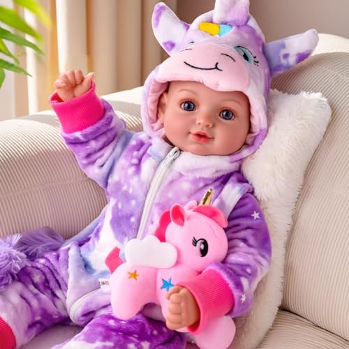 BABESIDE Baby Doll Girl - 15-Inch Realistic Baby Doll with Blue Eyes