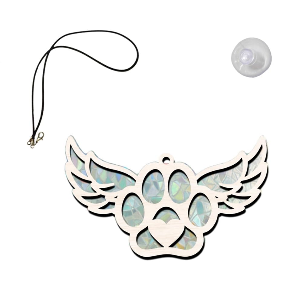 Jasaly Sun Catcher Rainbow Maker Rainbow Maker Dog Memorial Sun Catcher Portable Dog Memorial Ornament Easy Install H
