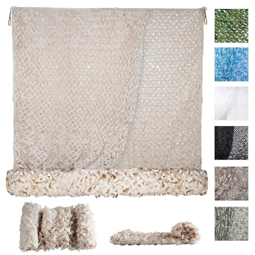 MIKKUPPA Red de camuflaje de tela Oxford 150D, 1,5 x 2 m, 1,5 x 4 m, 1,5 x 6 m, 3 x 3 m, 3 x 4 m, 3 x 6 m, 4 x 6 m, para caza, camping, al aire libre, militar, pantalla de privacidad y decoración