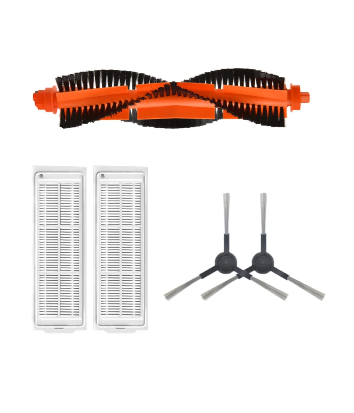 robotyedek Mop Pro Styj02ym (Siyah) Xiaomi Uyumlu Yedek Mopsuz Fırça Hepa Filtre Seti-5 Parça