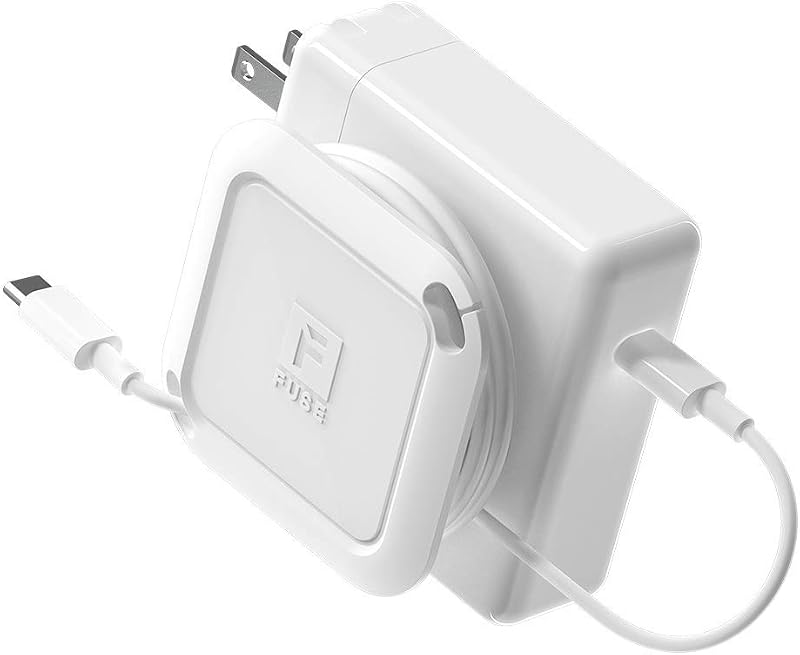 Reel The Side Kick Collapsible Charger Organizer and Travel Accessory,Usb-c, Compatible with MacBook and PC Charging Cords and Adapter Cable Management White