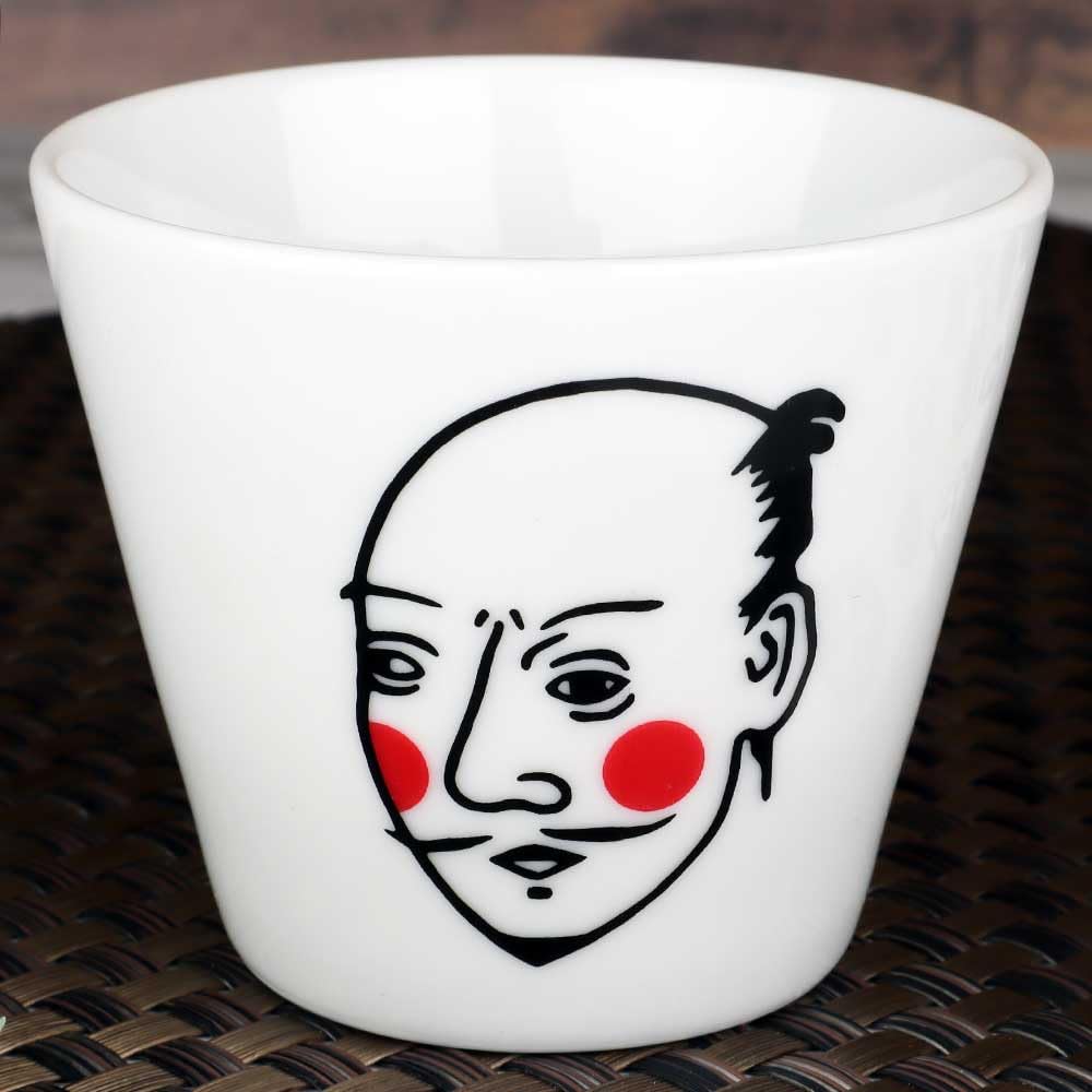 Amazon | 酒器 冷酒 面白 ぐい呑 盃 冷酒でほっぺが赤くなる三英傑