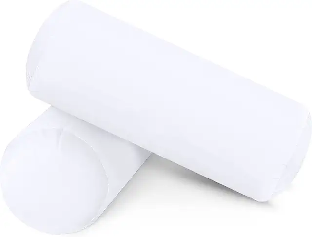 Utopia Bedding Cylindrical Pillow Set of 2 - REM Pillow, White, 15x40cm