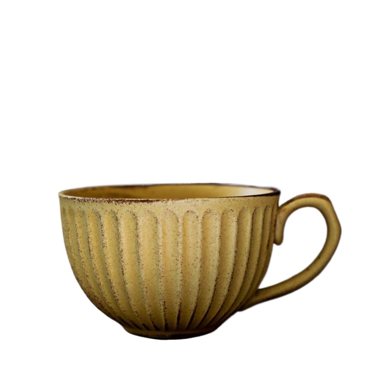Duże ceramiczne kubki do kawy, Zestaw porcelanowych filiżanek do herbaty i kawy z uchwytem spodkiem(Cup 2)