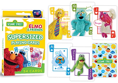 Masterpieces Family Games - Sesame Street Supersized Playing Cards - Officially Licensed Playing Card Deck For Kids And Family #TOP2