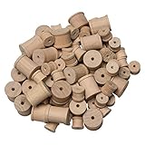 Dixon Wooden Craft Spools for Art Projects and More - 144 Pieces