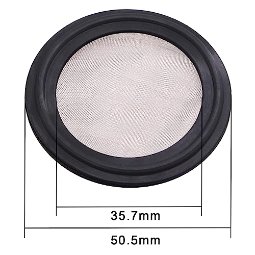 Image of DERNORD 1.5 inch FKM Sanitary Gasket w /Stainless Screen - Tri Clamp Clover (150 Mesh)