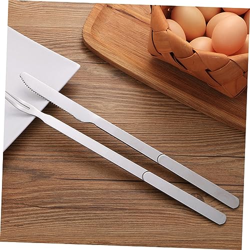 Set de 2 utensilios para barbacoa BESPORTBLE acero inoxidable miniatura 5