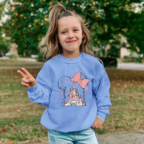 Image of Magic Kingdom Sweatshirts for Girls Magical Castle Graphic Long Sleeve Shirt Kids Toddler Vacation Pullover Cute Top