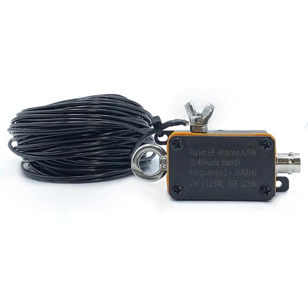 Antenne portable HF 1-30 MHz à ondes courtes radio amateur à large bande EFHW Antenne CW SSB Fonctionnement à faible puissance avec sac de transport