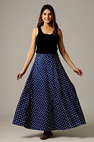 Image of Ravaiyaa - Attitude is everything Cotton Hand Block Floral Printed Wrap Around Women's Free Size Skirt Rapron