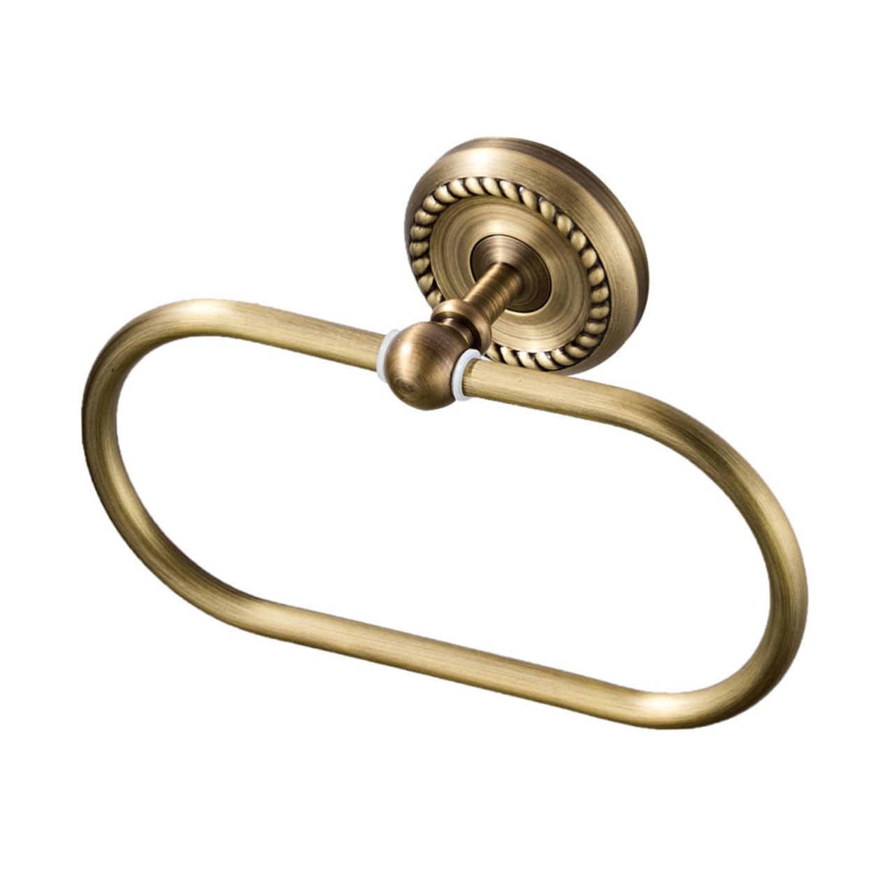 Wandmontierter Handtuchring Oval aus Kupfer Gold für Bad und Küche