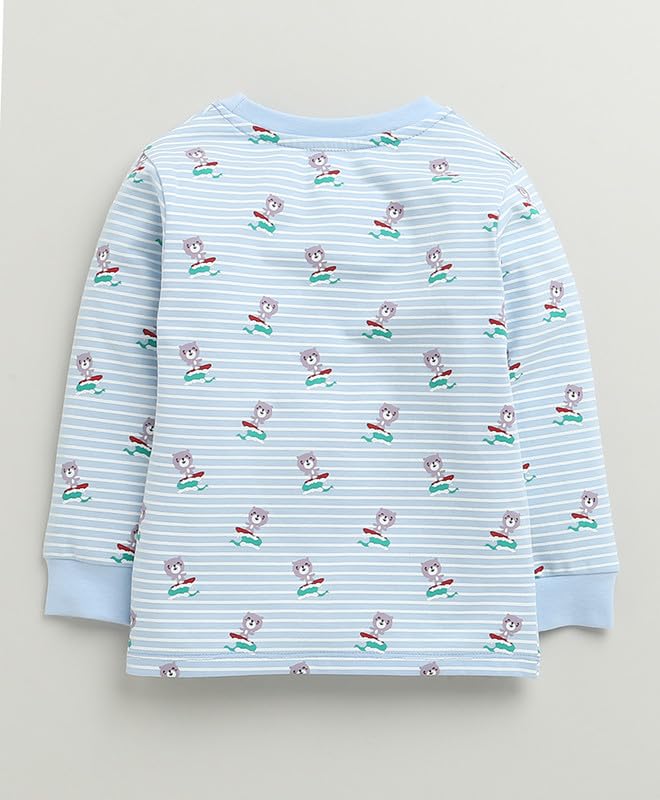 Image of BUMZEE Boys Cotton Full Sleeves T-Shirt & Pyjama Set (Peb10384391)
