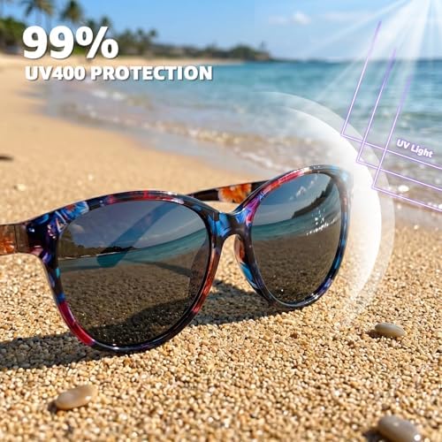 Myiaur Selbsttönende Sonnenbrille Damen Modische Katzenauge Polarisiert Photochrome UV400 Schutz für Autofahren & Outdoor