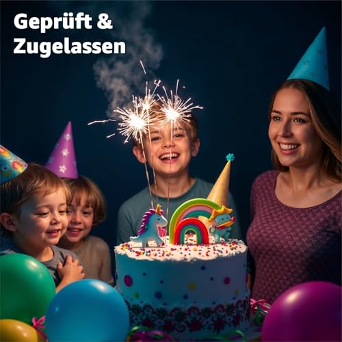 30x XXL Wunderkerzen 28 cm - Sternspritzer & Geburtstagskerzen Fontäne für Partys & Geburtstag & Hochzeit Silvester für Jugendlichen & Kinder