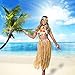 Hula Dancer Disfraz,Hula Juego de Falda de Hierba, Incluye Pulsera Diadema Collar...