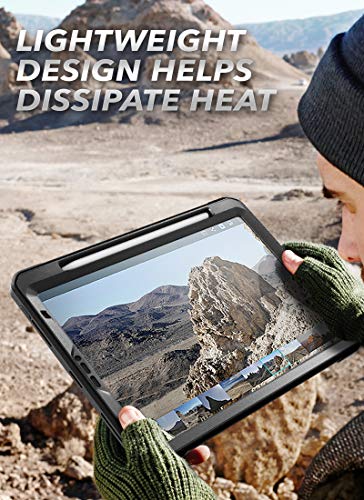 Supcase Ub Pro Series Case For Ipad Pro 12.9 Inch For 2020 Release Only, Support Apple Pencil Charging With Built-In Screen Protector Full-Body Rugged Kickstand Protective Case (Black) #TOP5