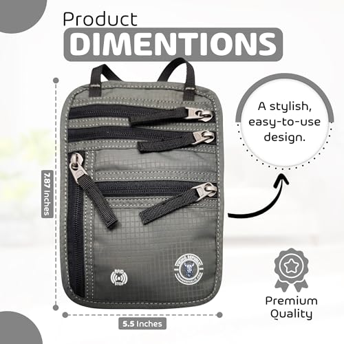 Image of Viking Republic - Neck Wallet - RFID Blocking Passport Wallet - Travel Pouch for Passports - Easy To Conceal