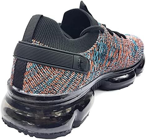 Forever Link Womens Air Cushion Fashion Sneakers Breathable Knit Comfortable Lightweight Walking Shoes, Black Multi, 8.5 | Image 2