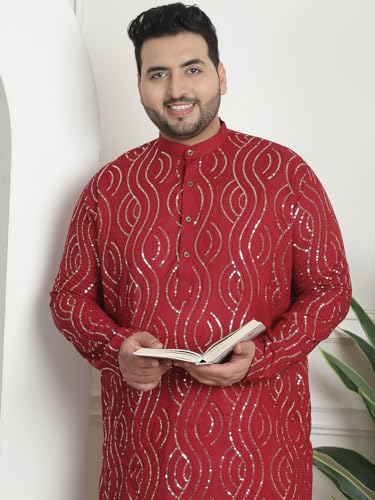 Image of SOJANYA(Since 1958 Cotton Regular Fit Plus Size Ethnic Long Kurta for Navratri & Indian Festivals