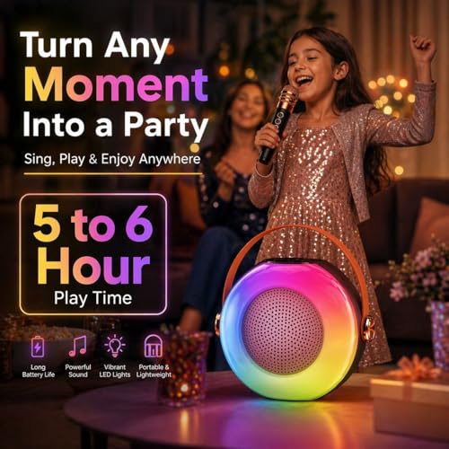 Image of Toy Imagine Rechargeable Wireless Bluetooth Karaoke Mic with Speaker | Karaoke Mic for Singing, Speaker with Mic Wireless for Kids | Music Singing Toy for Girls Boys Birthday Gift