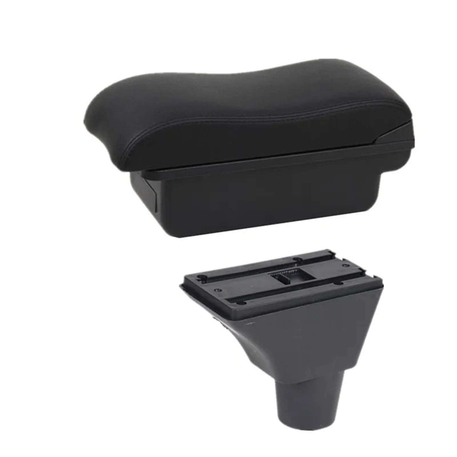 Hguvsjd Armrest Box For Sandero For Stepway For Logan 2 Armrest Storage Box Retrofit Accessories Car Armrests(A Black line NO USB)