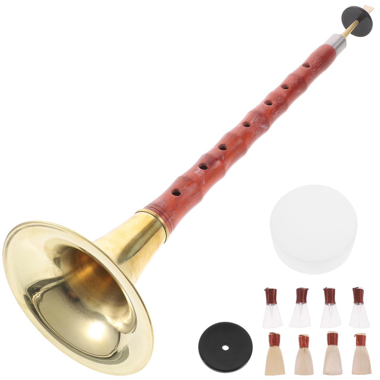 HEMOTON Suona Aus Palisander Für Anfänger C-Tonart Ethnisches Blasinstrument Chinesische Suona Mit Schilfrohr Und Kunststoffrohren Musikinstrument Set